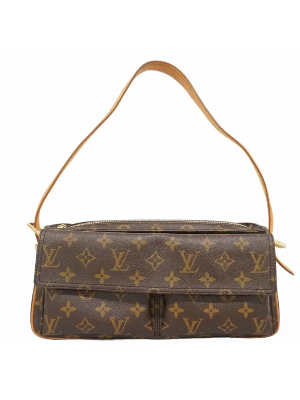 ★SOLD★ Louis Vuitton Shoulder Bag Monogram Viva Cite MM Brown - Picture 1 of 10